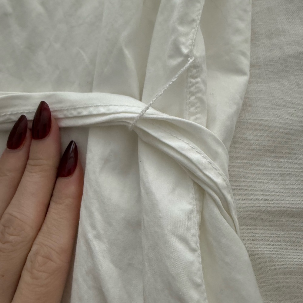 J.Crew White Button-Down Tie-Waist Shirt Dress - Picture 5 of 5